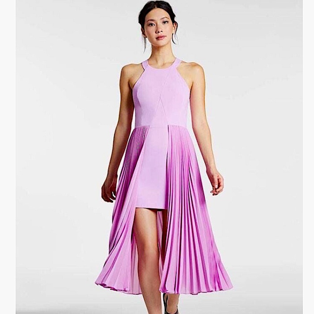Halston pleated power dress - great condition, size 0